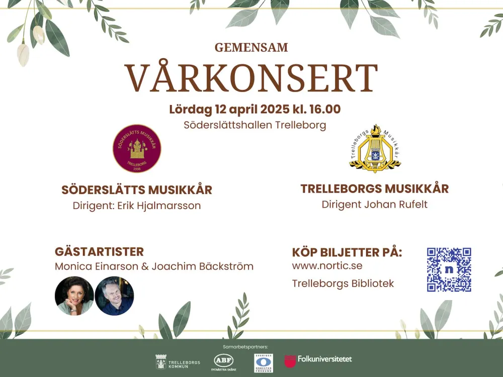 Vårkonsert med Söderslätts Musikkår och Trelleborgs Musikkår