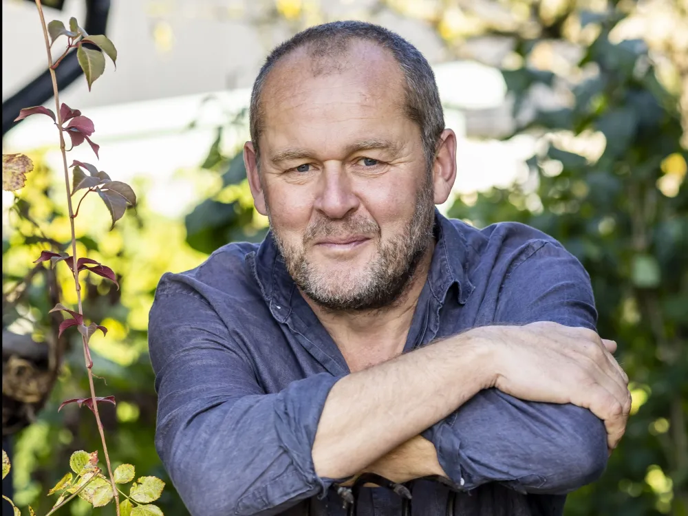 I trädgården och komposthögen med John Taylor.