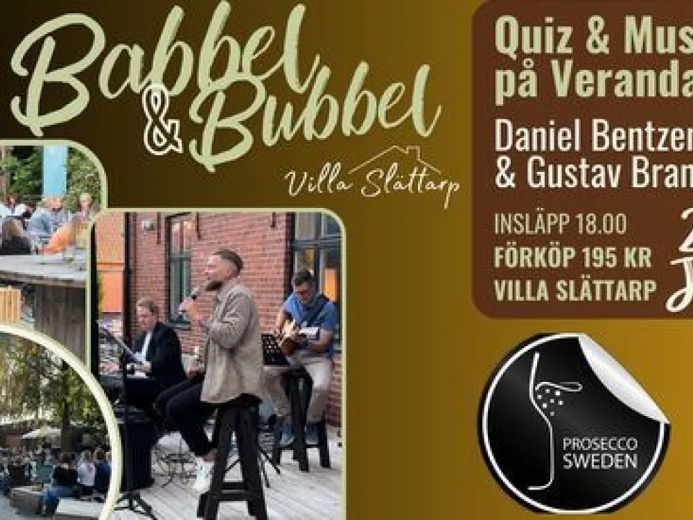 Babbel & Bubbel - Livemusik och Quiz på verandan